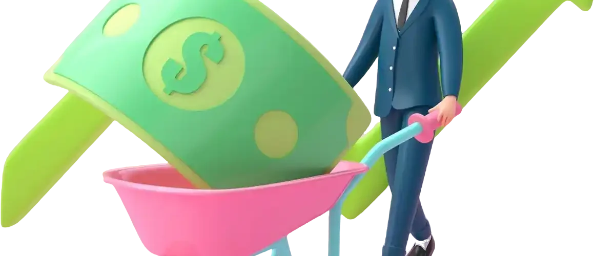 man-carrying-money-wheelbarrow-3d-illustration copy